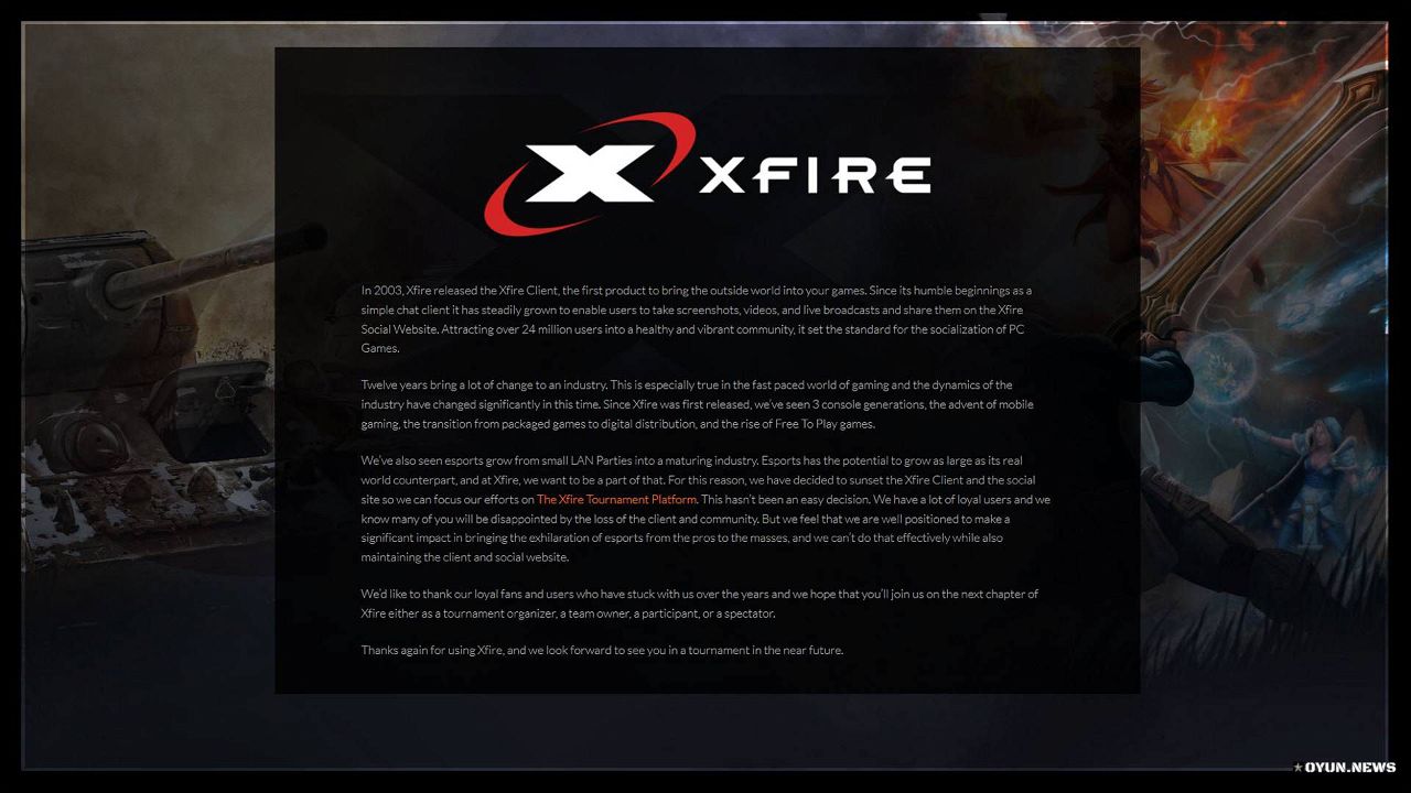 Xfire Tournament Platform