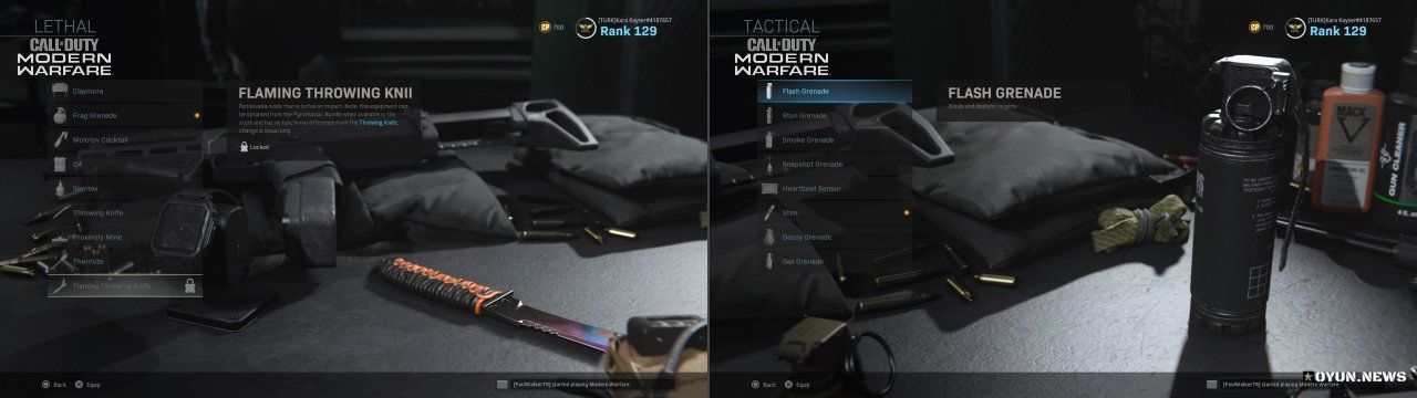 Call of Duty Modern Warfare 2019 Lethal (öldürücü) ve Taktik Bombalar