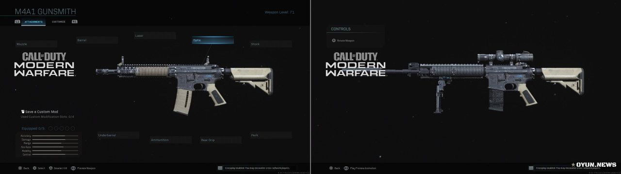 Call of Duty Modern Warfare 2019 Silahlar M4A1 ve M4A1'den çevirilmiş M110SSAS