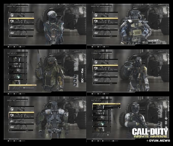 Call of Duty Infinite Warfare Multiplayer Oyuncu Sınıfları, Karakterler