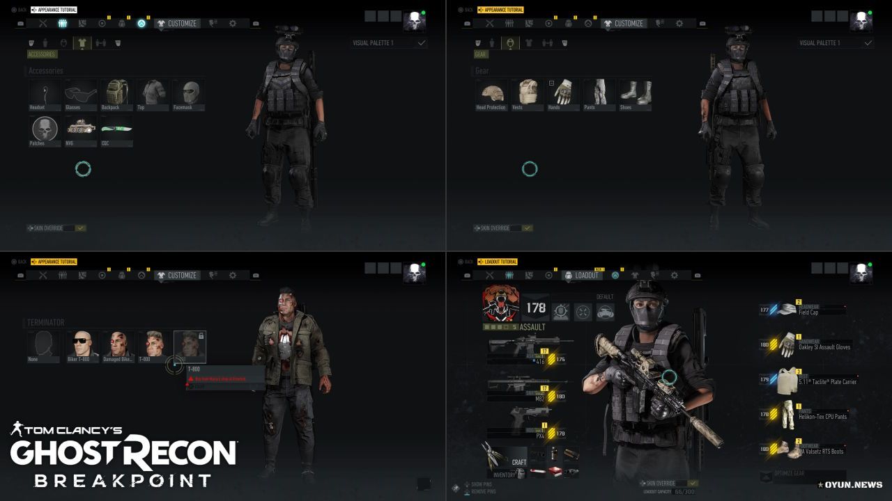Tom Clancy's Ghost Recon Breakpoint Kıyafet Özelleştirme, Silah ve Zırh Seçimi
