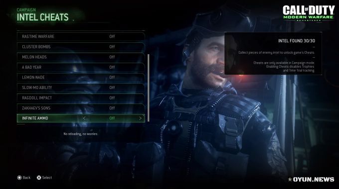 Call of Duty Modern Warfare Remastered Intel Cheats