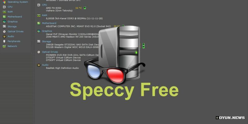Speccy Free ile Bilgisayar Sistem Bilgisini Öğrenin